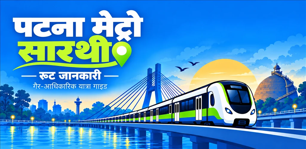 पटना मेट्रो सारथी का ट्रेन और शहर का चित्र